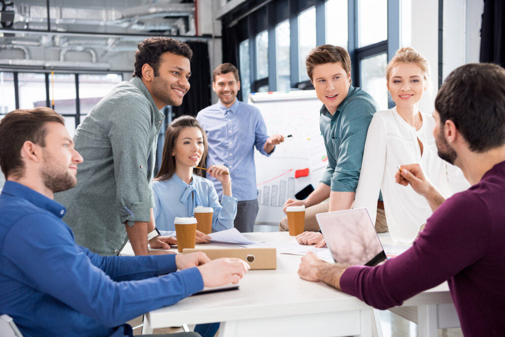 Marketing team having a meeting