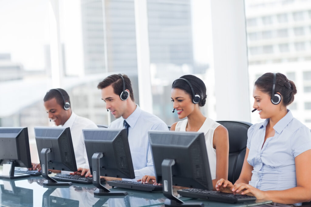 Group of workers doing a business operation for a gig service
